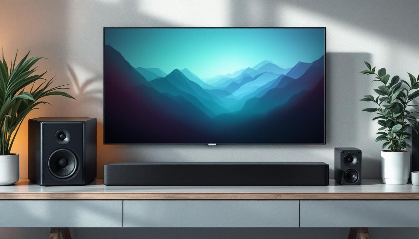 Télé moderne avec dolby atmos