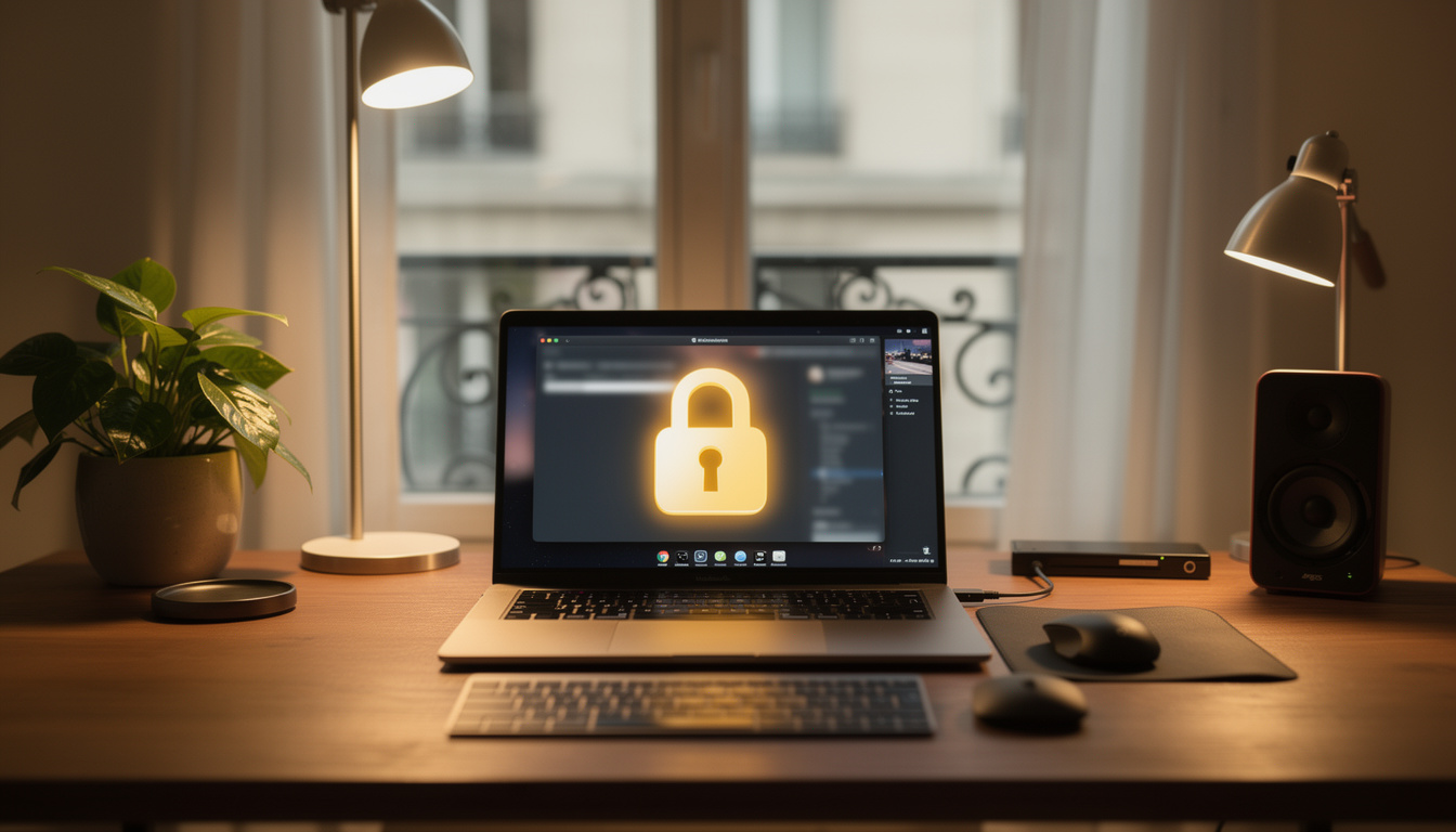 Ordinateur avec connexion sécurisée à Yarkam