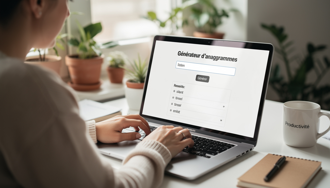 découvrez un anagramme gratuit pour enrichir votre vocabulaire de manière ludique et facile.