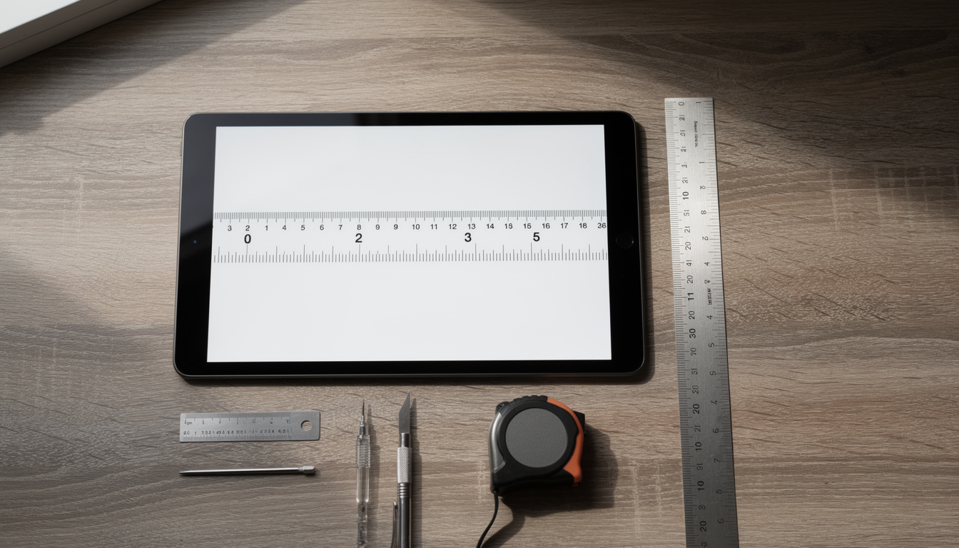 utilisez notre règle en ligne pour mesurer facilement toutes vos dimensions directement depuis votre écran, rapidement et avec précision.